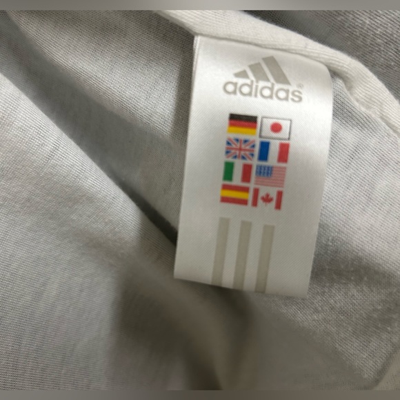 EUC Adidas Windbreaker with Hood in Black with Violet & White Stripes - Picture 8 of 10